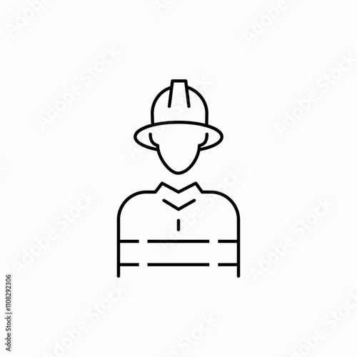 fireman male icon sign vector