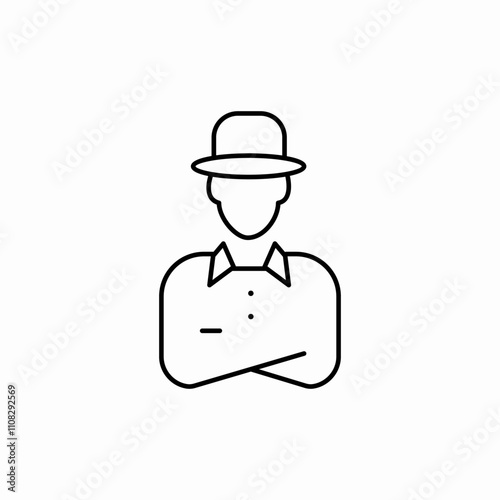 male detective icon sign vector
