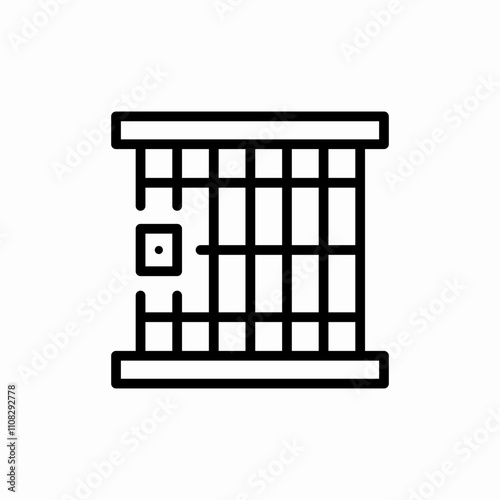 prison cell icon sign vector