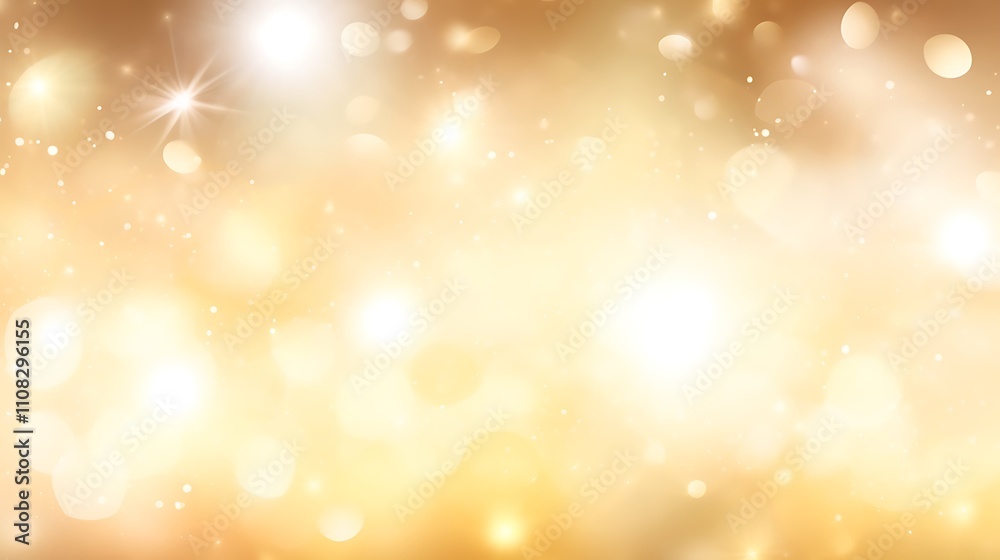 Golden Abstract Background With Sparkling Lights Golden Abstract Background With Sparkling Lights