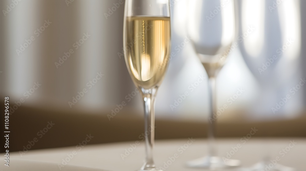 Champagne Glass Filled With Sparkling Wine Champagne Glass Filled With Sparkling Wine