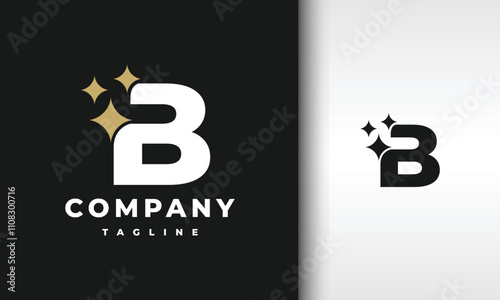 Letter B Shine Logo