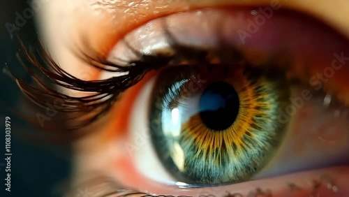 close up of a eye