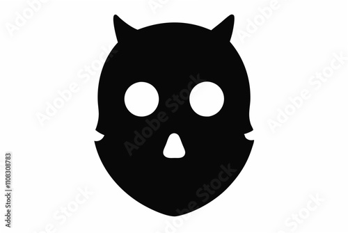 hydrogel sheet mask black silhouette vector 