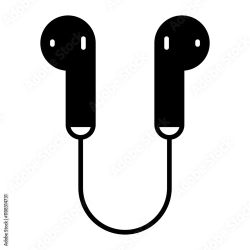 Earplugs black icon