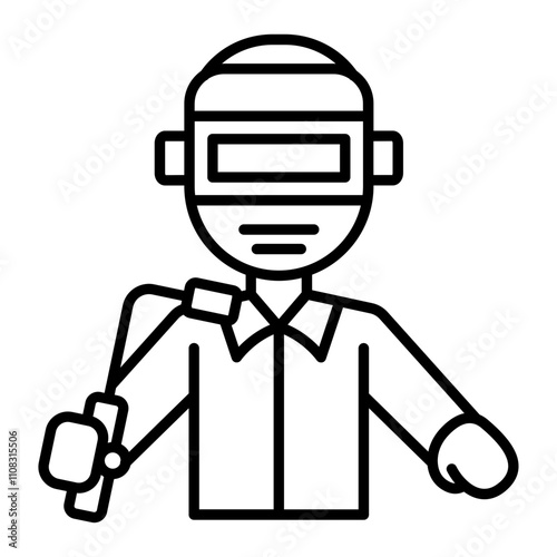 Welder outline icon