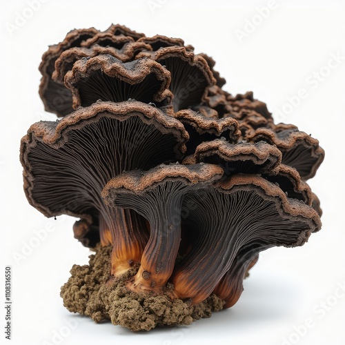 Chaga mushroom isolated on a white background