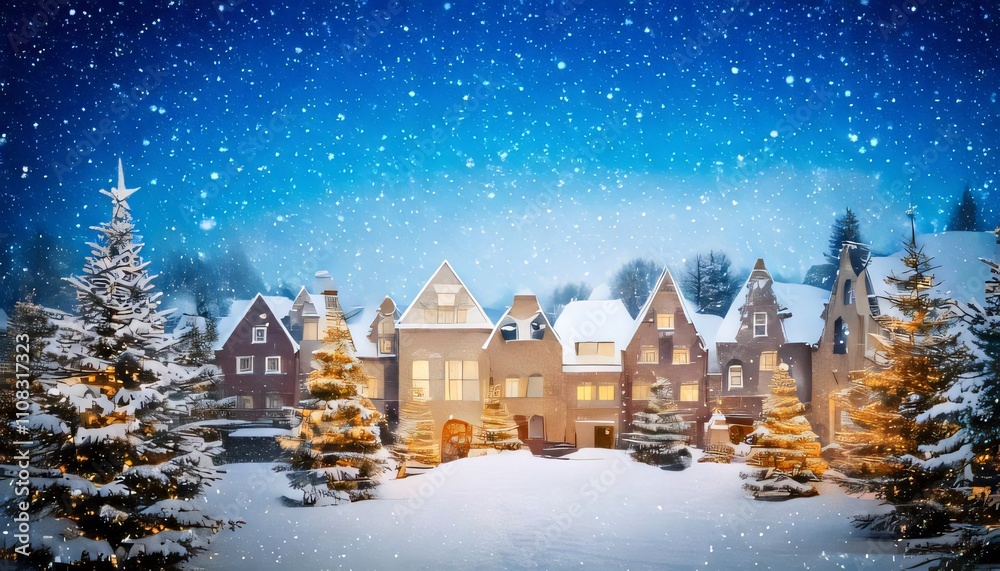 Fototapeta premium snow fall winter Christmas background