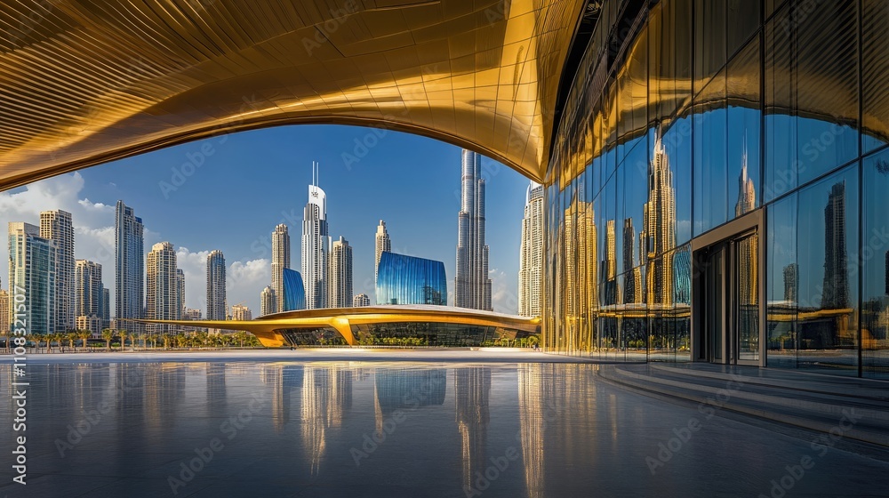 Naklejka premium Stunning Modern Architecture in Urban Landscape