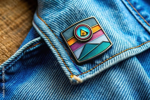 Enamel Pin Mockup: Apparel Logo Design Ideas