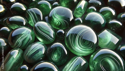 Smooth green emerlads