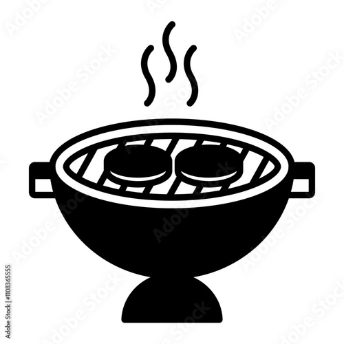 Barbeque Maker black fill icon