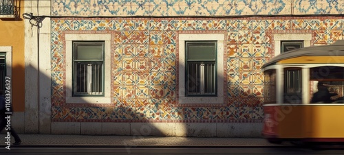 Lisbon's Azulejo-Adorned Building and Tram