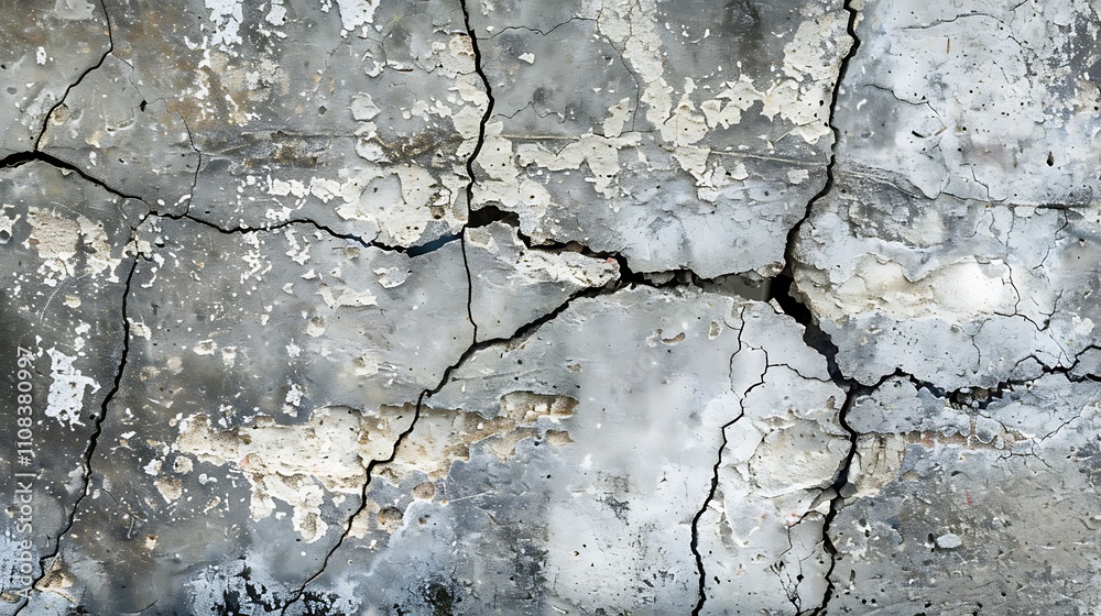 Obraz premium Grunge concrete wall with cracks and scratches