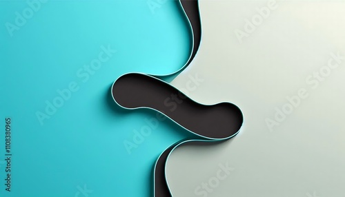 Colorful abstract layered shapes
