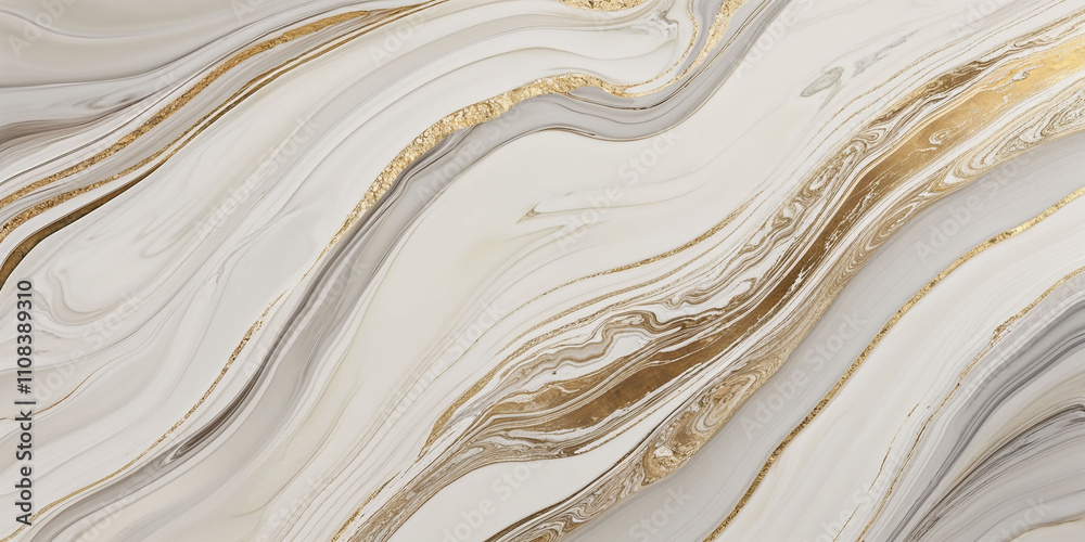 Obraz premium Elegant marbled effect with gold accents creating a luxurious aesthetic for interior design