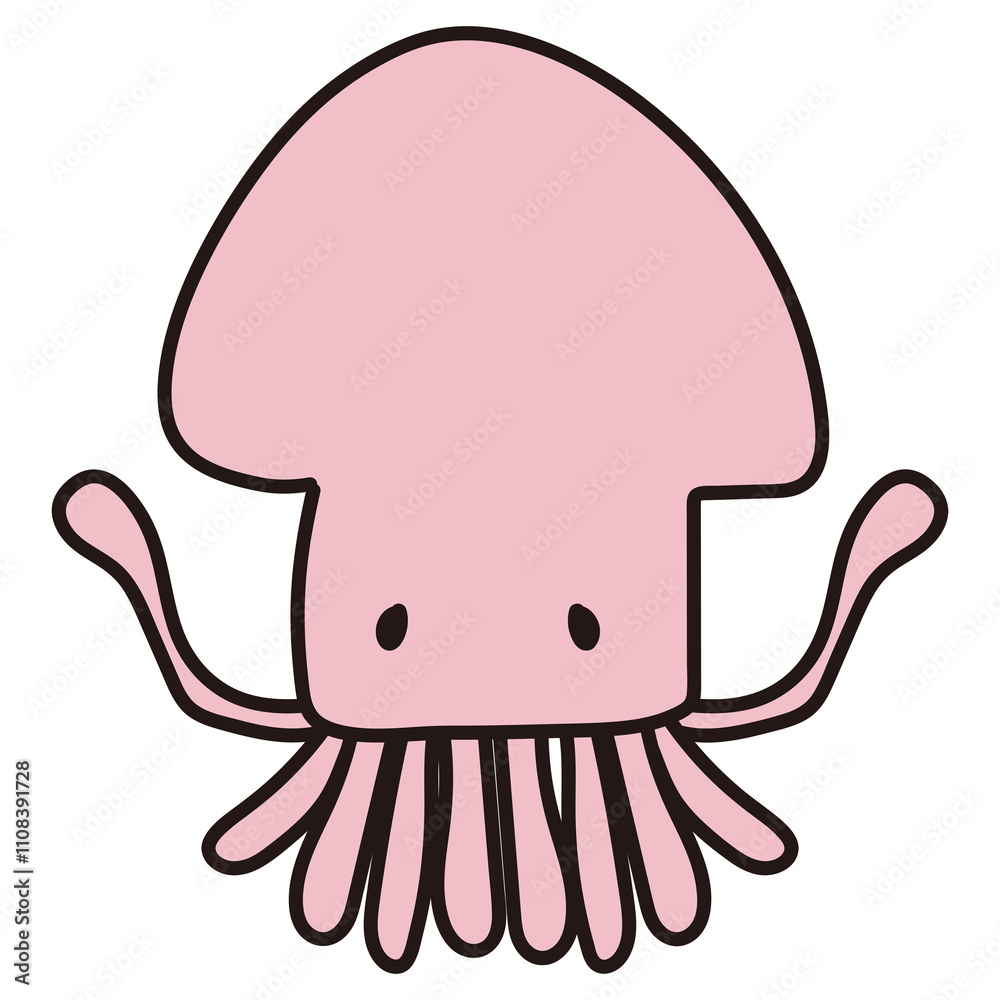 Obraz premium ピンク色のいか