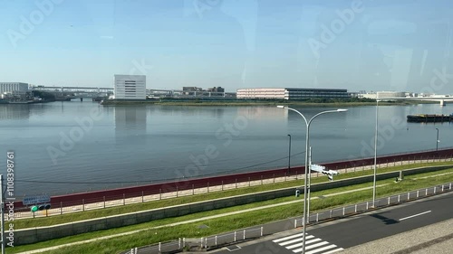 View from the window of Tokyo Monorail, Tokyo, Japan 2024 Sep.26
