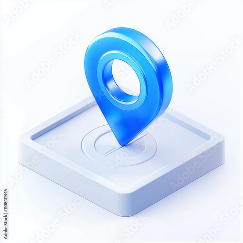 blue push pin icon