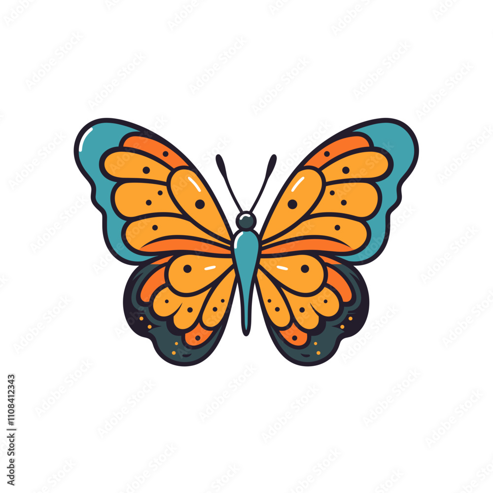 Obraz premium Intricate colorful butterfly art