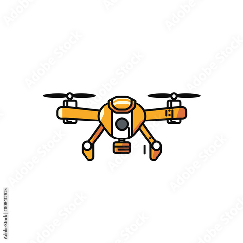 Drone flying in clear blue sky during daytime