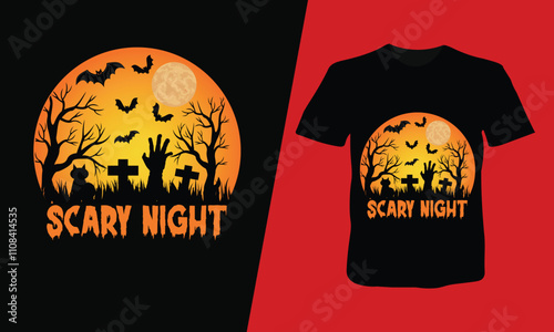 Happy Halloween Party T-Shirt design, printable t-shirt, High quality t-shirt design, Halloween t shirt. photo