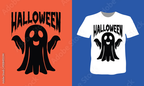 Happy Halloween T-shirt Design, Halloween Typography T-shirt