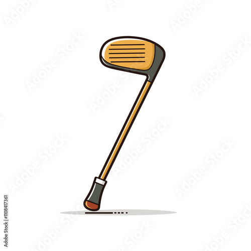 Vintage golf club resting on the ground