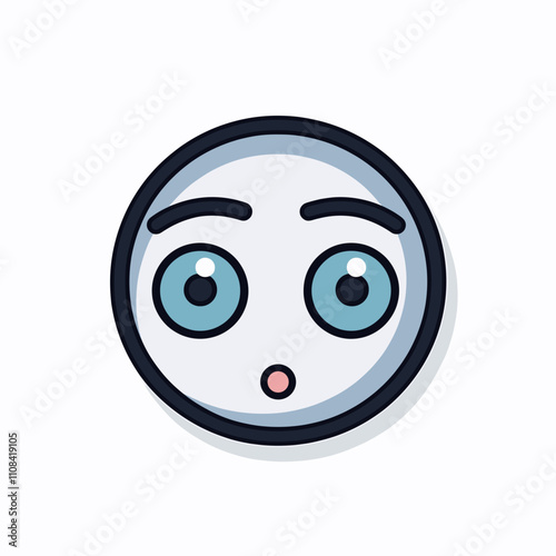 Surprised emoji with blue eyes