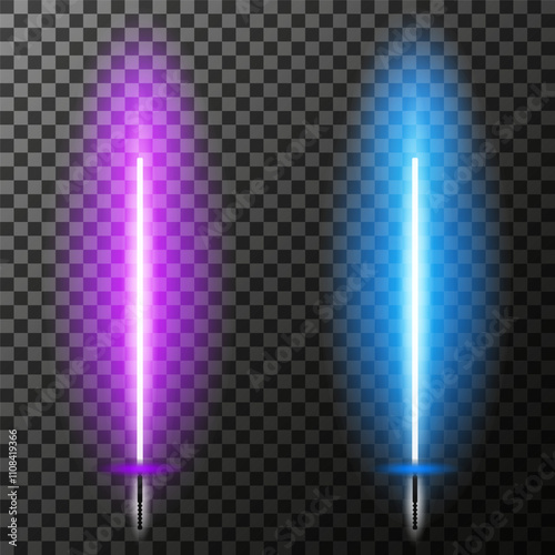 laser glowing lightsabers