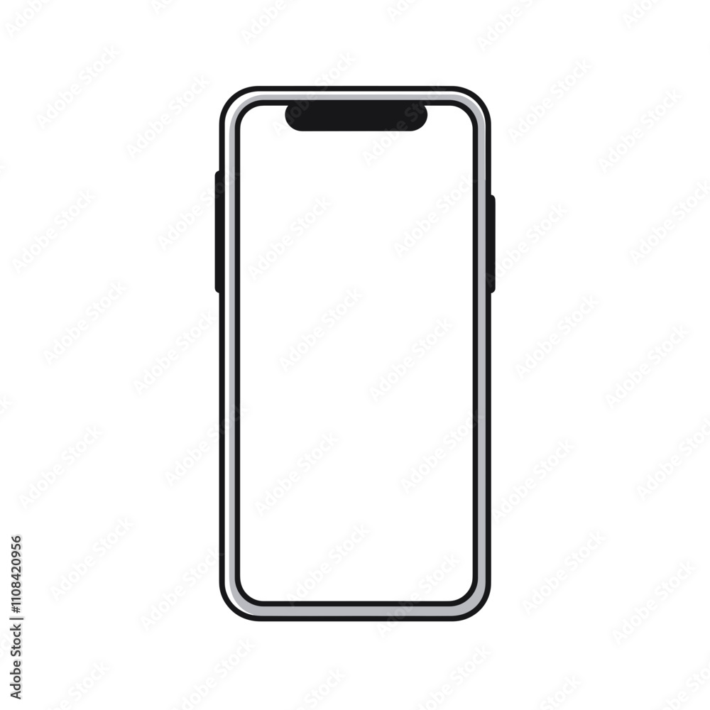 Blank smartphone design suitable for app mockup Blank smartphone design suitable for app mockup