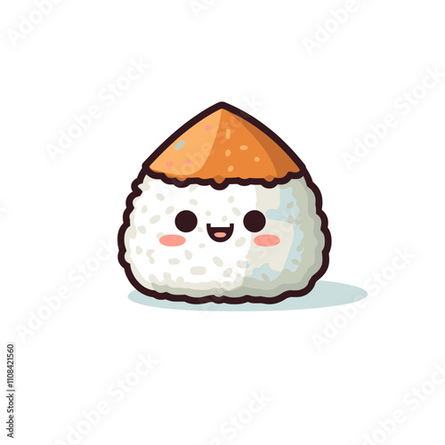 Cute character depicting a sushi rice ball