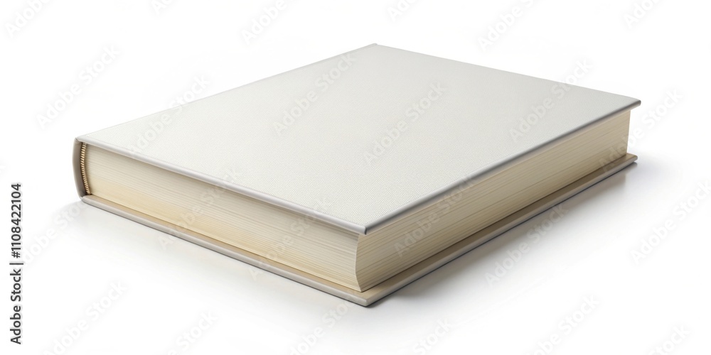 Fototapeta premium Realistic book template render isolated on white background, book, template, render, isolated, white, background, realistic