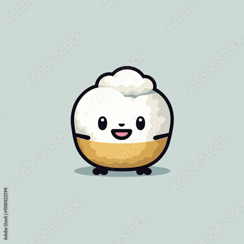 Cute cartoon character resembling a dessert treat