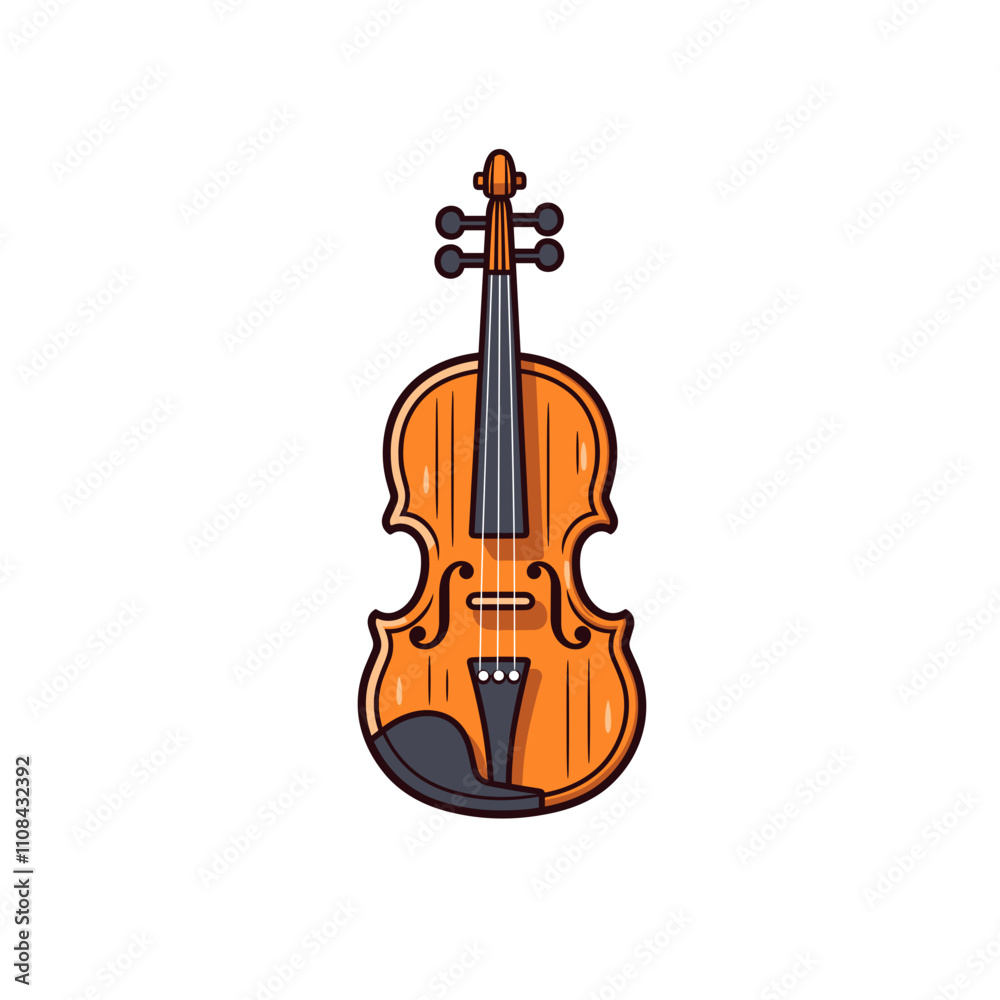 Fototapeta premium Intricate violin design illustration