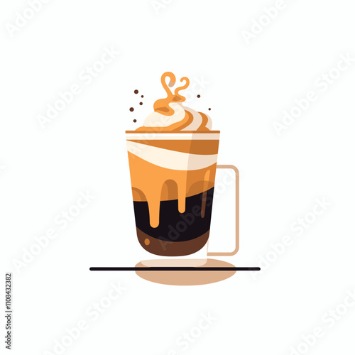 Creamy, swirled coffee delight