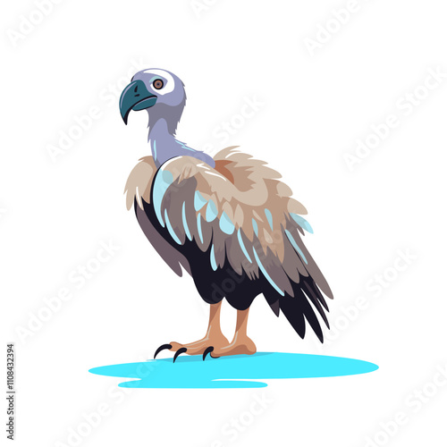 Vulture standing near water in a natural habitat