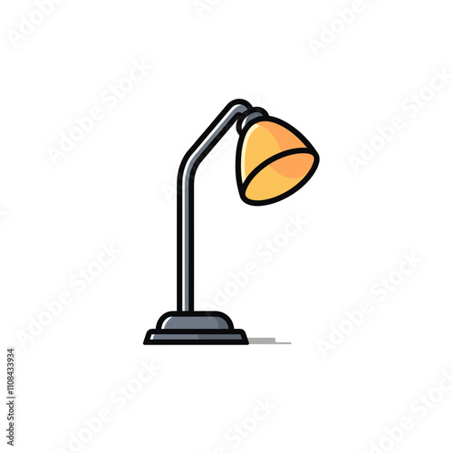 Bright desk lamp illuminating a workspace area