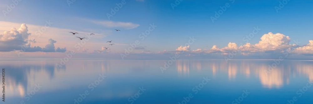 Fototapeta premium a body of calm ocean landscape