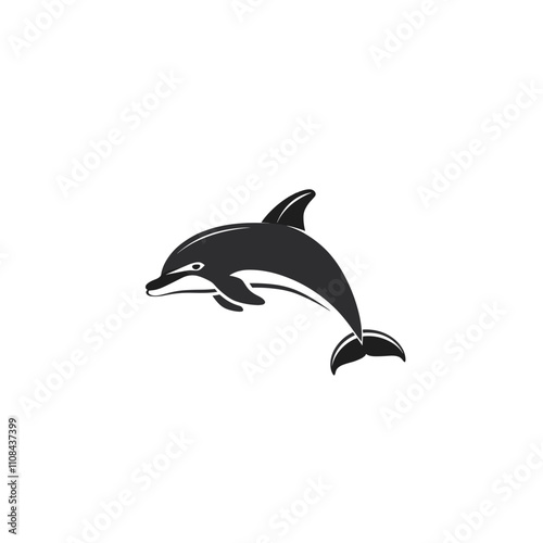 Dolphin swimming gracefully in the ocean