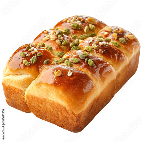 Tasty Cardamom Bread Isolated On Transparent Background 

 photo