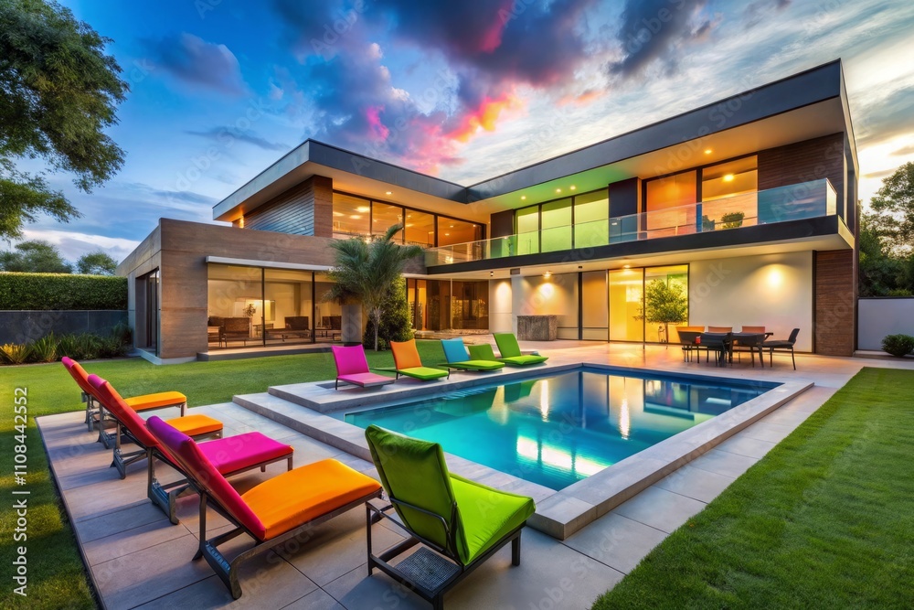 Fototapeta premium luxury home with pool
