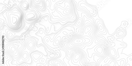 The diamond smooth line topographic White wave grid stripe line map topography. vector geographic contour mounted map background.	