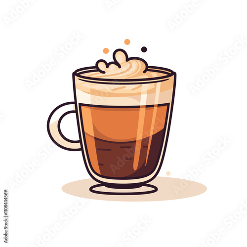 Enjoying a warm cup of coffee with cream on top in a cozy setting