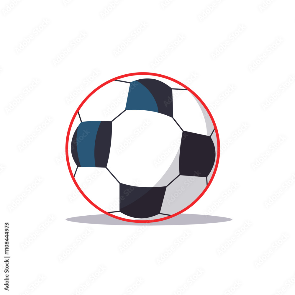 Obraz premium Classic black and white soccer ball design on a minimalist background