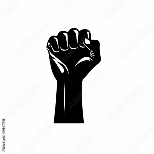 Strong raised fist symbolizes empowerment and resistance in social movements