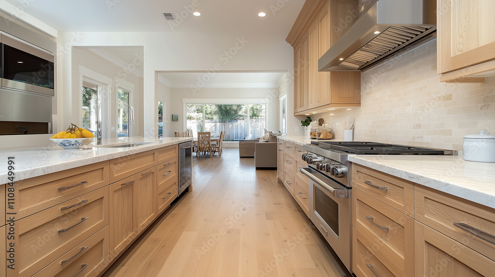 Fototapeta premium elegant contemporary kitchen room interior