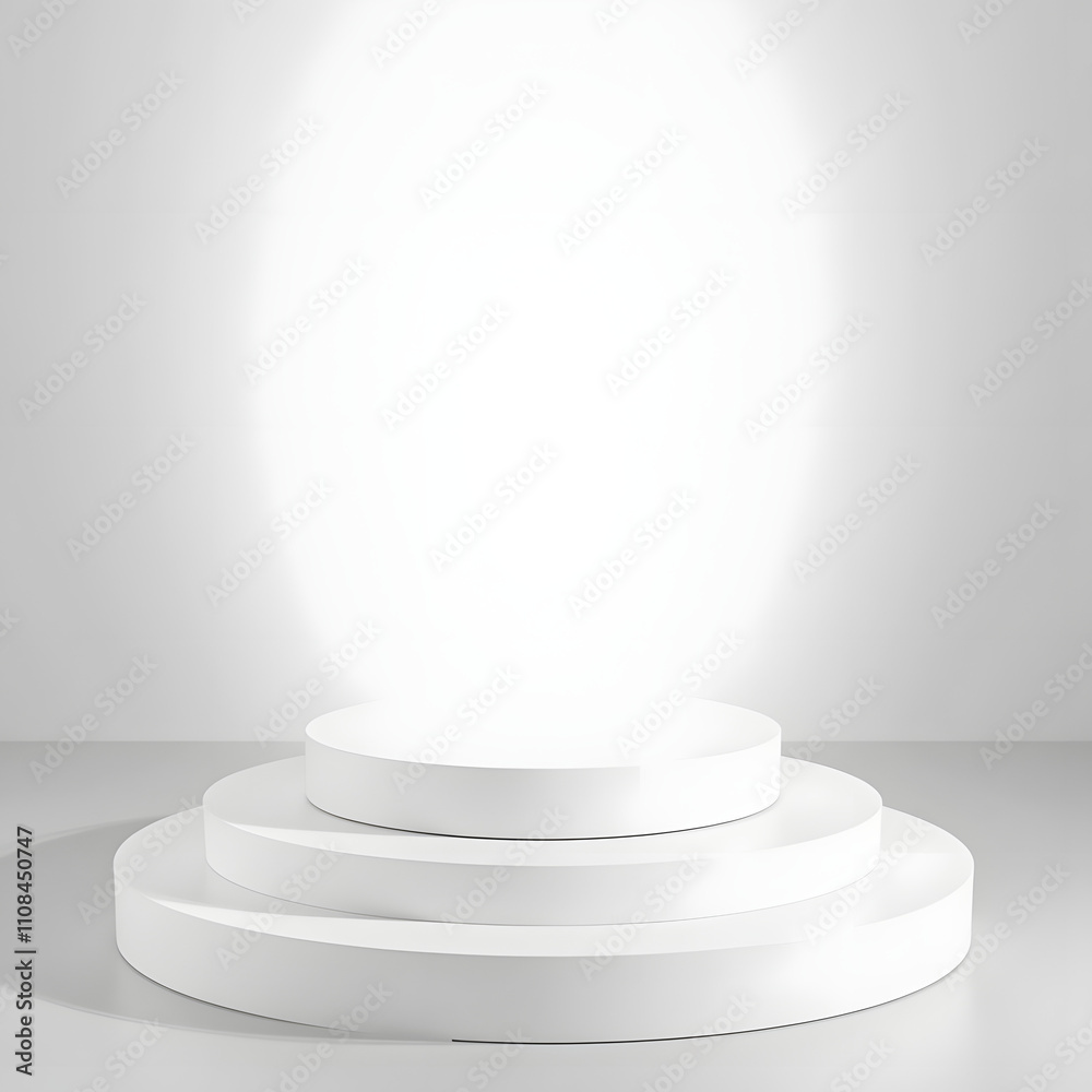 Fototapeta premium A simple white background with soft spotlight effects