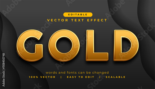 editable simple gold text effect in bold lettering