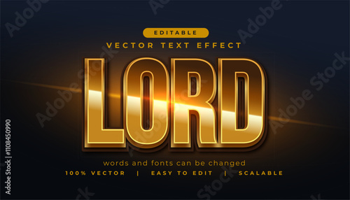 customizable golden lord text effect editable mockup